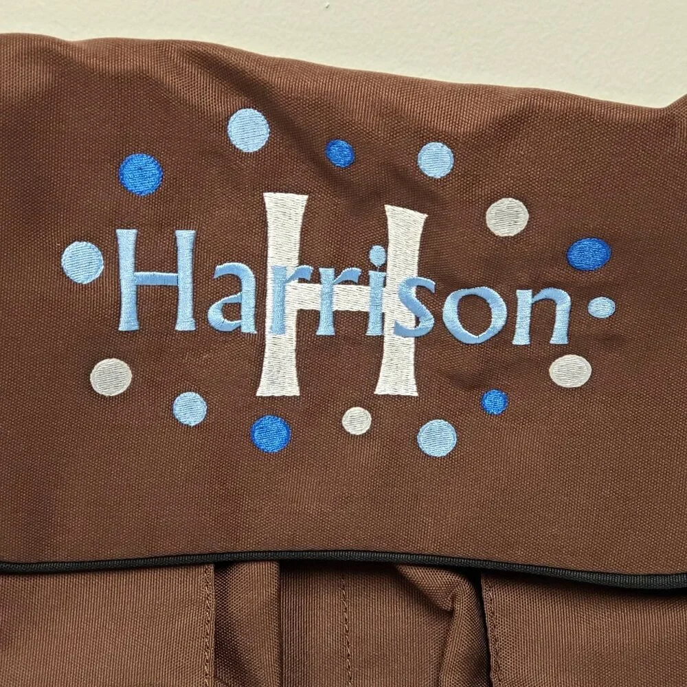Precious Cargo Baby Boy Embroidered Name Harrison Diaper Bag NWOT